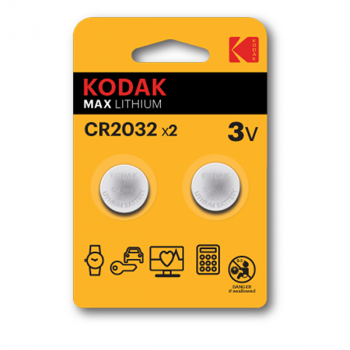 Kodak CR2032-2BL MAX Lithium (60/240/43200)